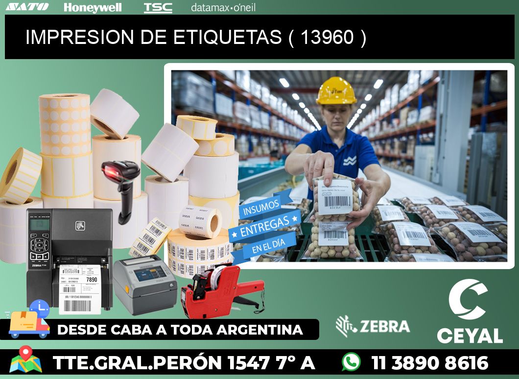 IMPRESION DE ETIQUETAS ( 13960 )