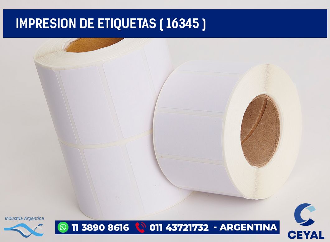 IMPRESION DE ETIQUETAS ( 16345 )