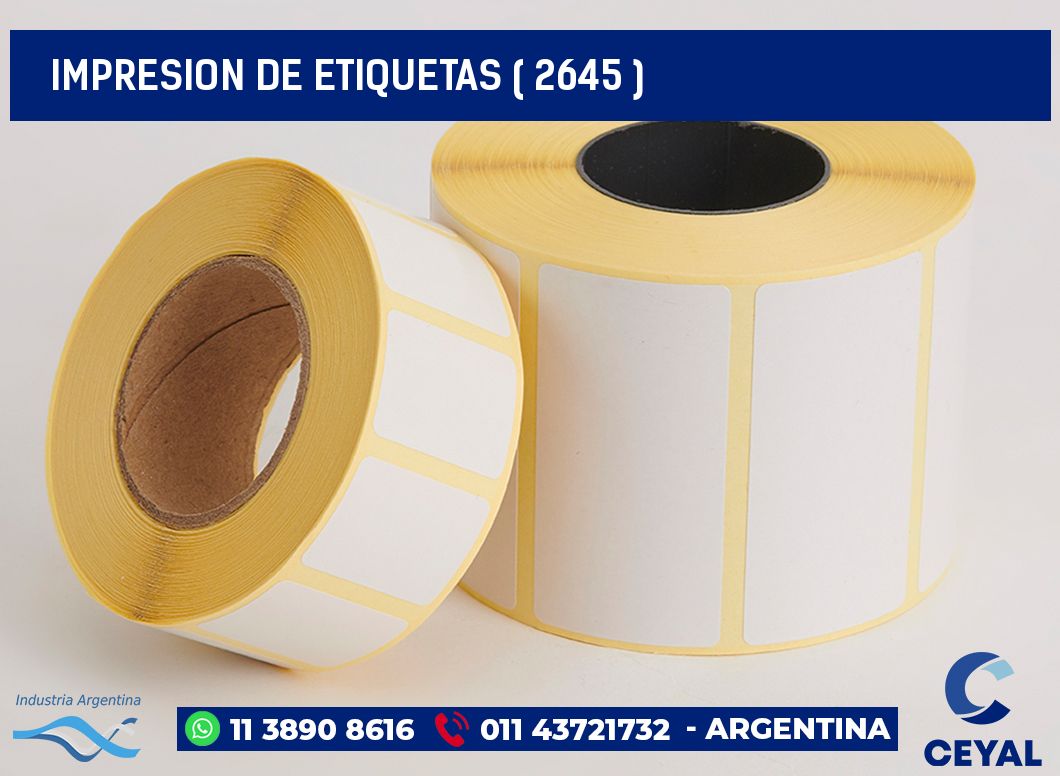IMPRESION DE ETIQUETAS ( 2645 )