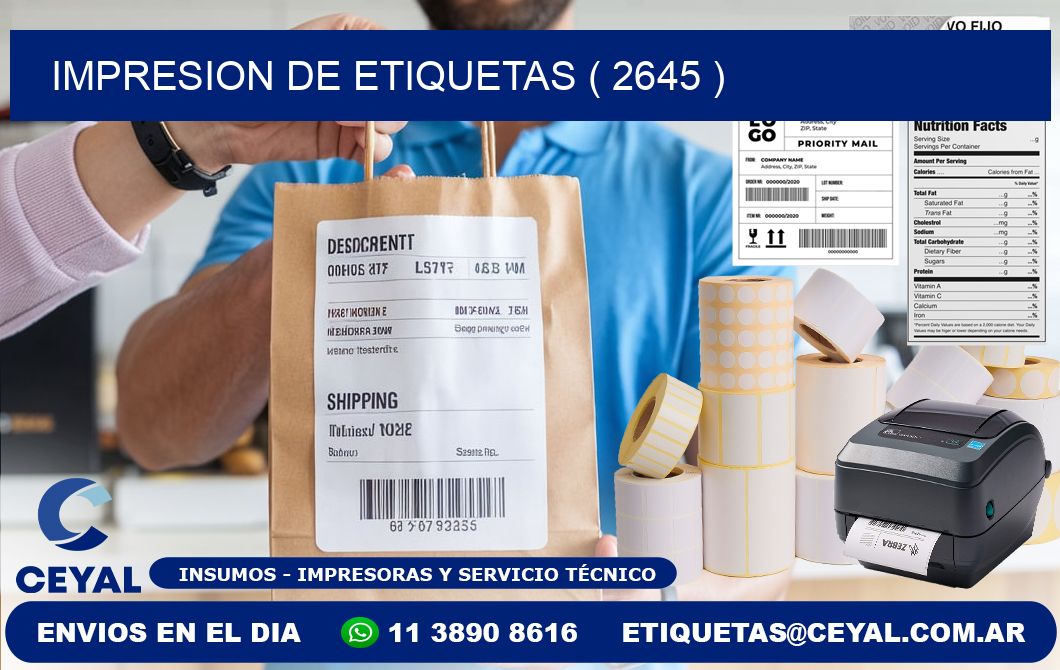 IMPRESION DE ETIQUETAS ( 2645 )