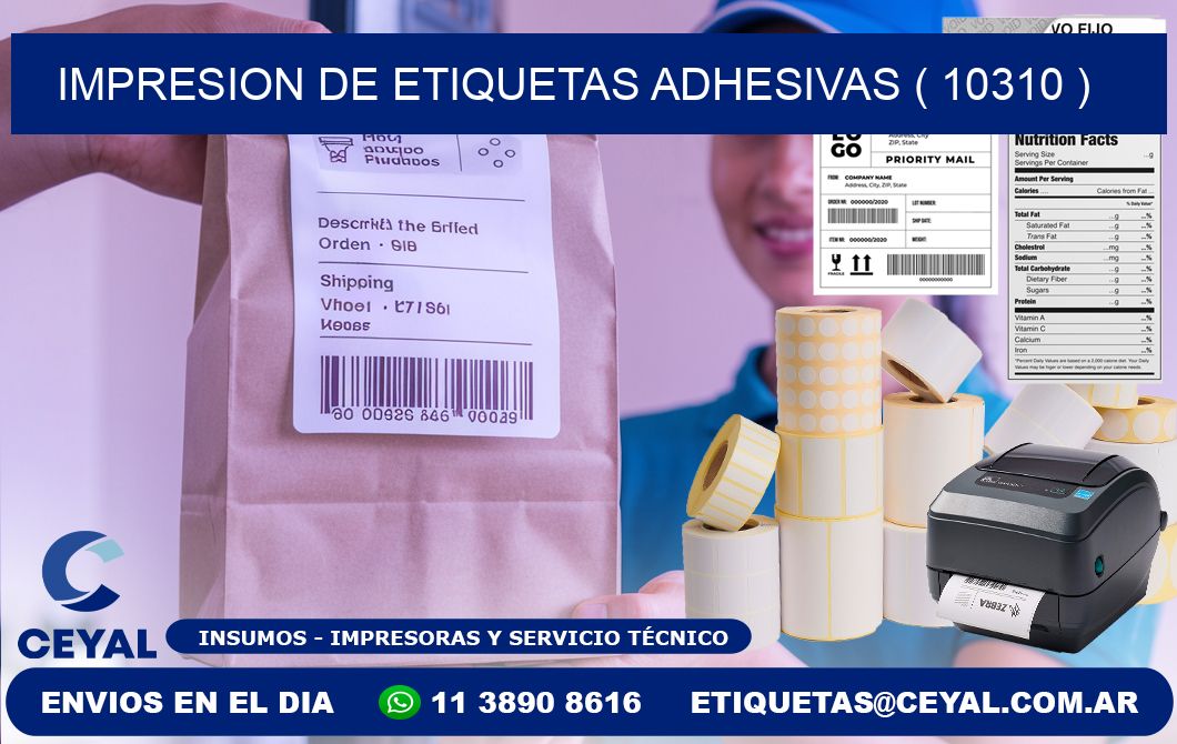 IMPRESION DE ETIQUETAS ADHESIVAS ( 10310 )