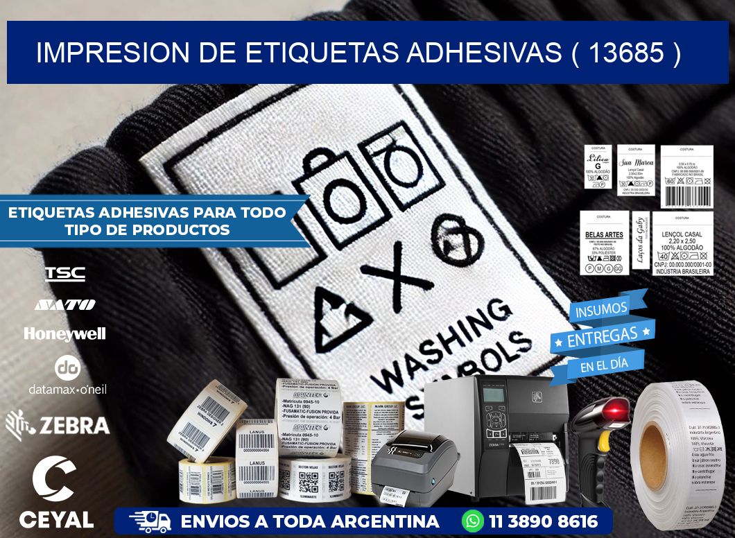IMPRESION DE ETIQUETAS ADHESIVAS ( 13685 )