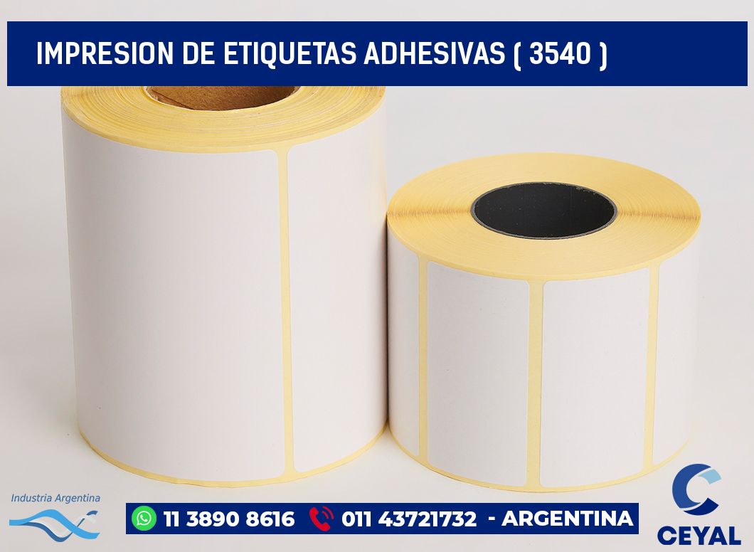 IMPRESION DE ETIQUETAS ADHESIVAS ( 3540 )