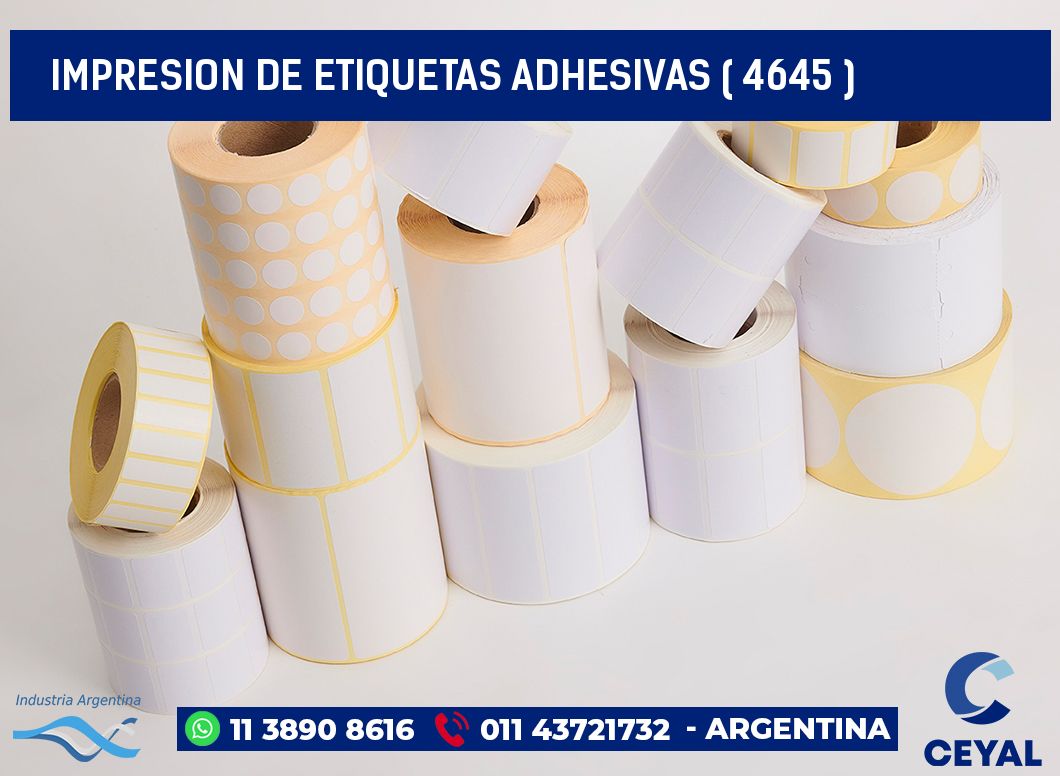 IMPRESION DE ETIQUETAS ADHESIVAS ( 4645 )