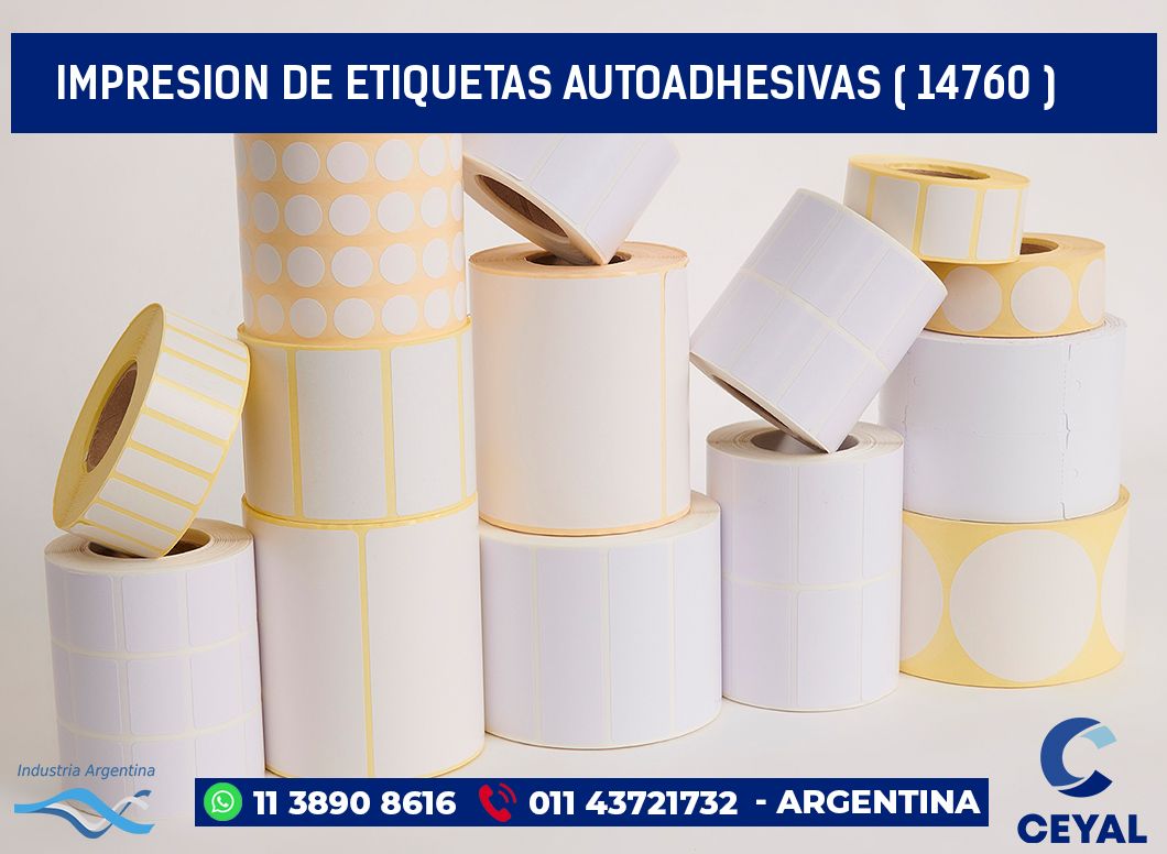 IMPRESION DE ETIQUETAS AUTOADHESIVAS ( 14760 )