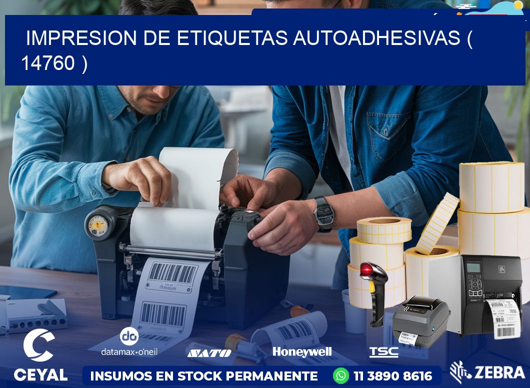 IMPRESION DE ETIQUETAS AUTOADHESIVAS ( 14760 )