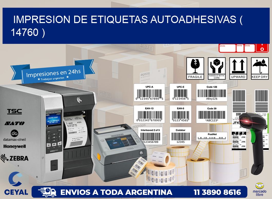 IMPRESION DE ETIQUETAS AUTOADHESIVAS ( 14760 )