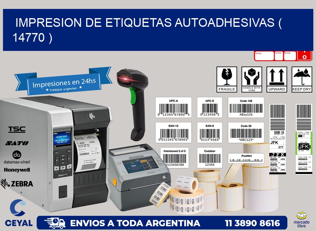 IMPRESION DE ETIQUETAS AUTOADHESIVAS ( 14770 )