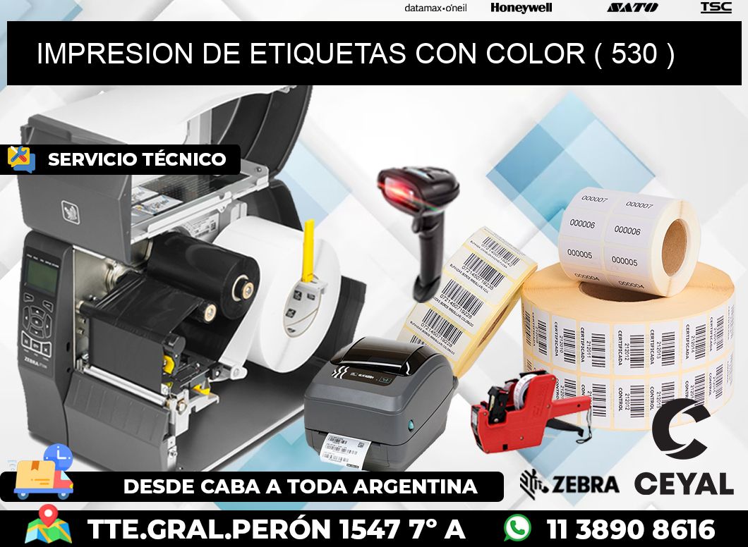 IMPRESION DE ETIQUETAS CON COLOR ( 530 )