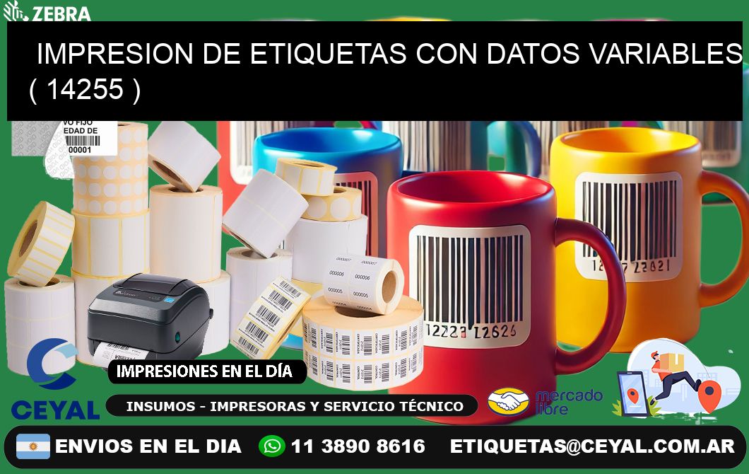 IMPRESION DE ETIQUETAS CON DATOS VARIABLES ( 14255 )