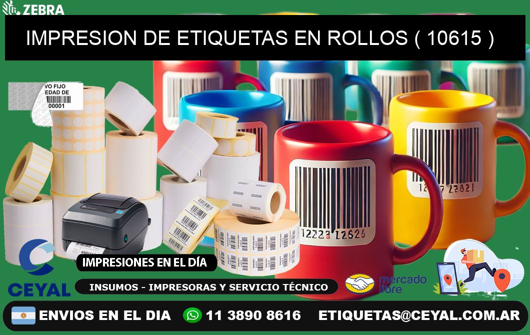 IMPRESION DE ETIQUETAS EN ROLLOS ( 10615 )