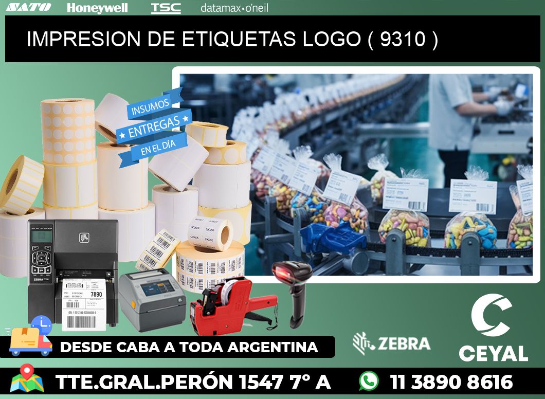 IMPRESION DE ETIQUETAS LOGO ( 9310 )