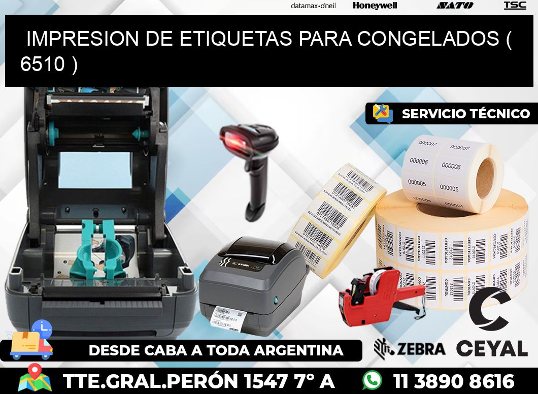 IMPRESION DE ETIQUETAS PARA CONGELADOS ( 6510 )
