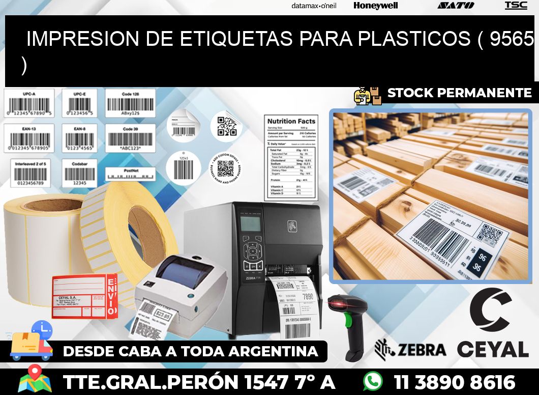 IMPRESION DE ETIQUETAS PARA PLASTICOS ( 9565 )