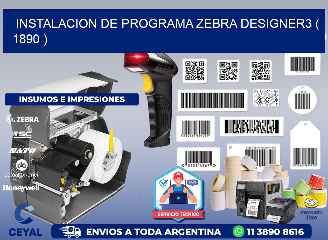 INSTALACION DE PROGRAMA ZEBRA DESIGNER3 ( 1890 )