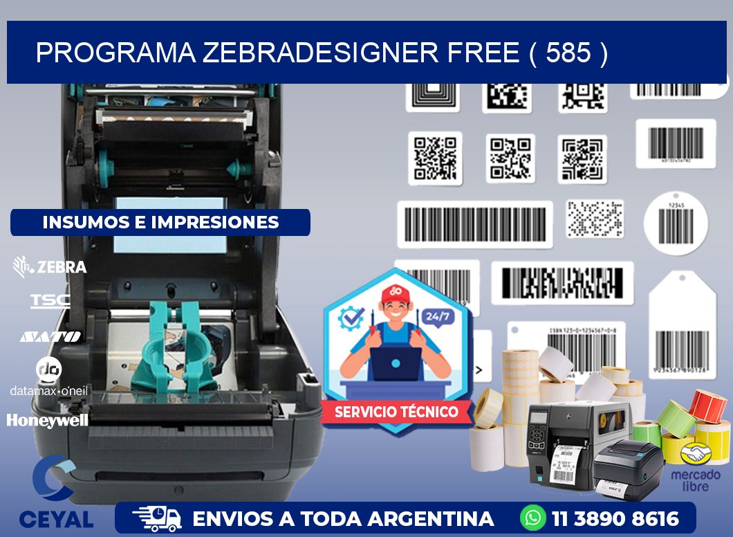 PROGRAMA ZEBRADESIGNER FREE ( 585 )