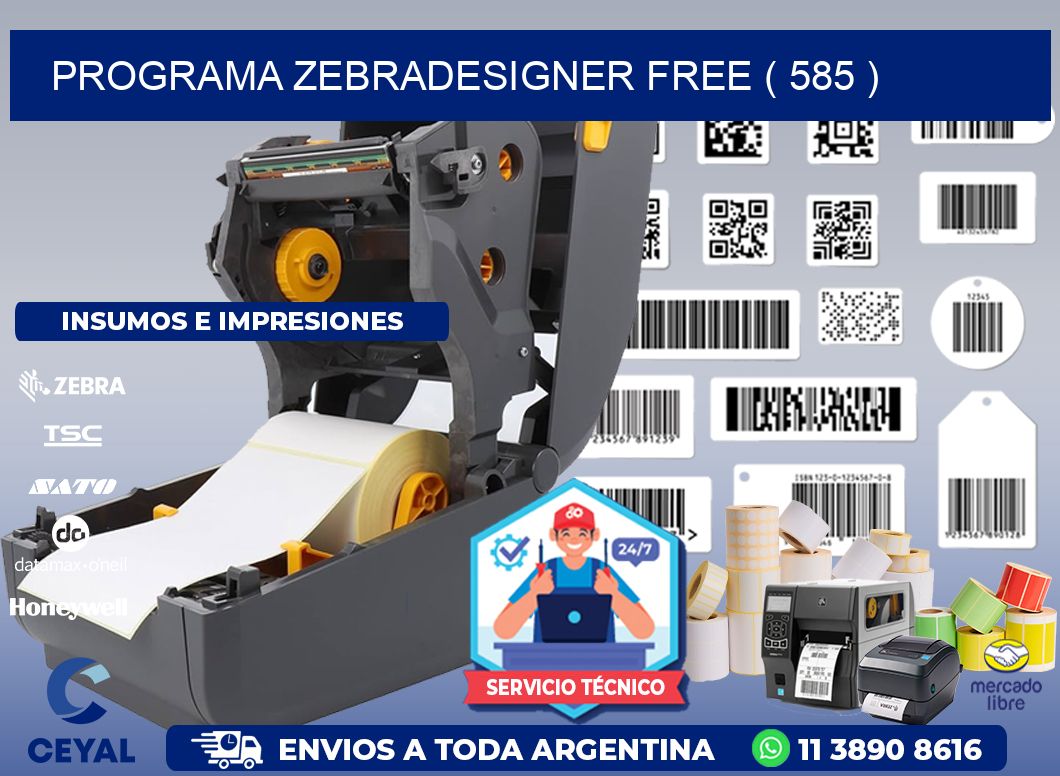 PROGRAMA ZEBRADESIGNER FREE ( 585 )