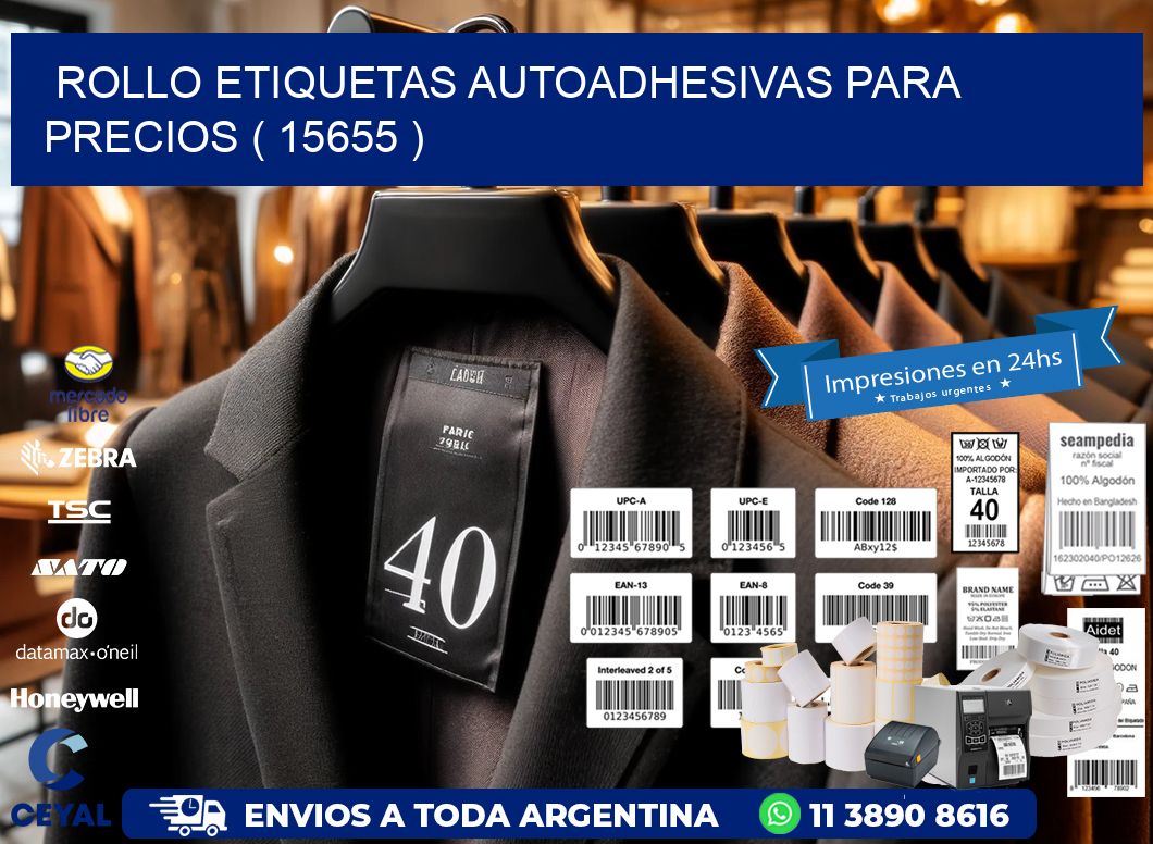 ROLLO ETIQUETAS AUTOADHESIVAS PARA PRECIOS ( 15655 )