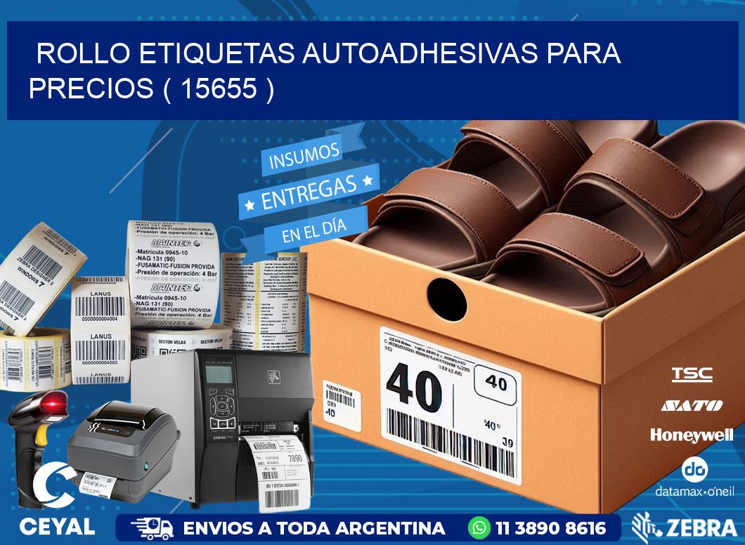 ROLLO ETIQUETAS AUTOADHESIVAS PARA PRECIOS ( 15655 )