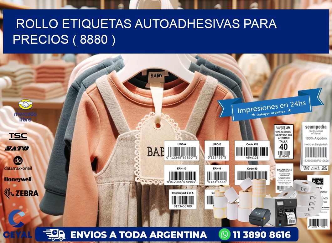 ROLLO ETIQUETAS AUTOADHESIVAS PARA PRECIOS ( 8880 )