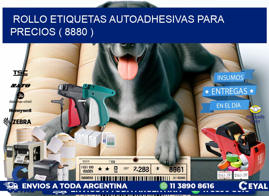 ROLLO ETIQUETAS AUTOADHESIVAS PARA PRECIOS ( 8880 )