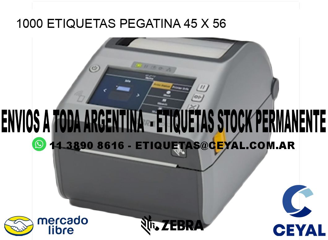 1000 ETIQUETAS PEGATINA 45 x 56