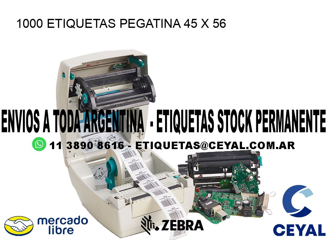1000 ETIQUETAS PEGATINA 45 x 56