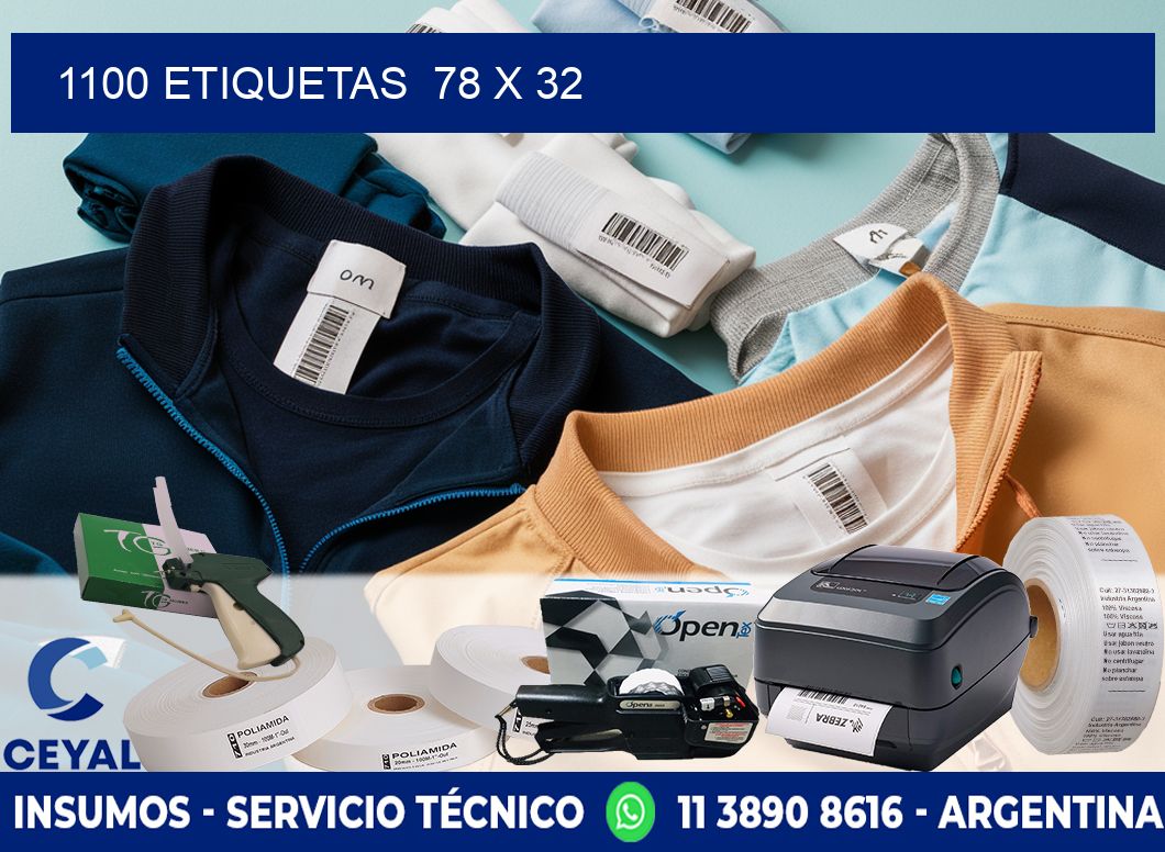 1100 ETIQUETAS  78 x 32