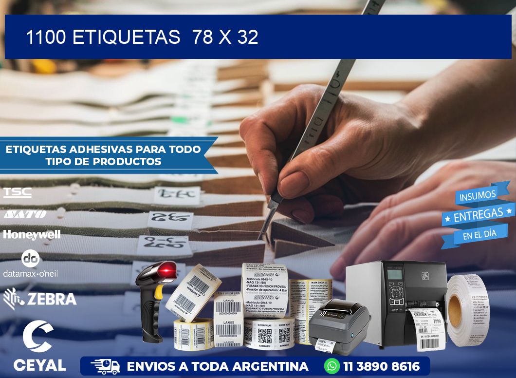 1100 ETIQUETAS  78 x 32