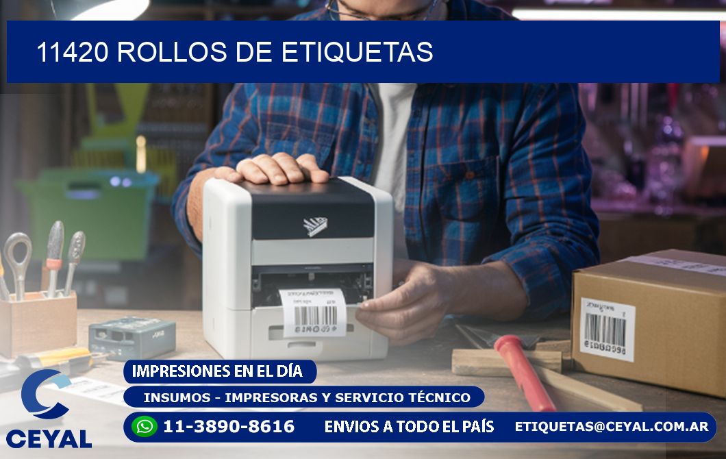 11420 ROLLOS DE ETIQUETAS