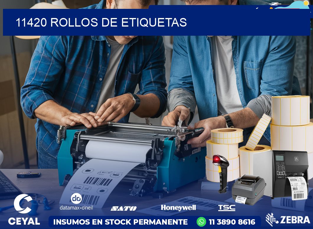 11420 ROLLOS DE ETIQUETAS