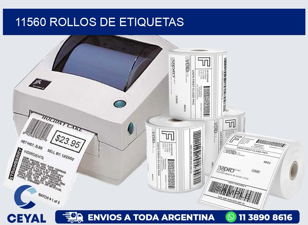 11560 ROLLOS DE ETIQUETAS