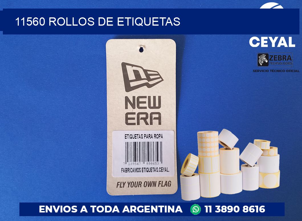 11560 ROLLOS DE ETIQUETAS