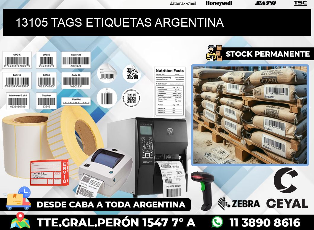 13105 TAGS ETIQUETAS ARGENTINA