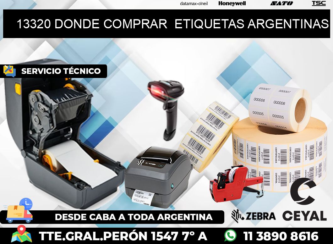 13320 DONDE COMPRAR  ETIQUETAS ARGENTINAS