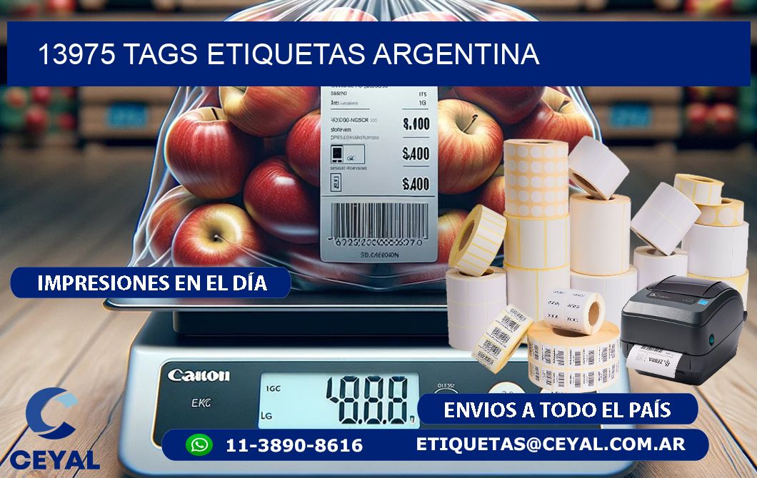 13975 TAGS ETIQUETAS ARGENTINA