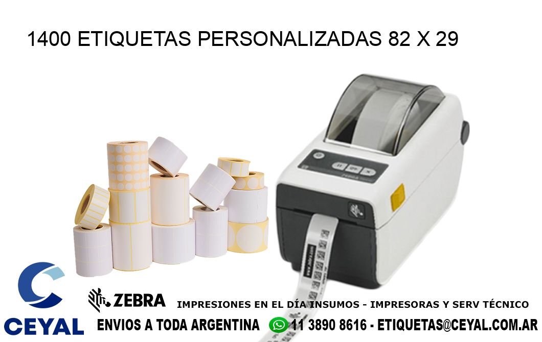 1400 ETIQUETAS PERSONALIZADAS 82 x 29