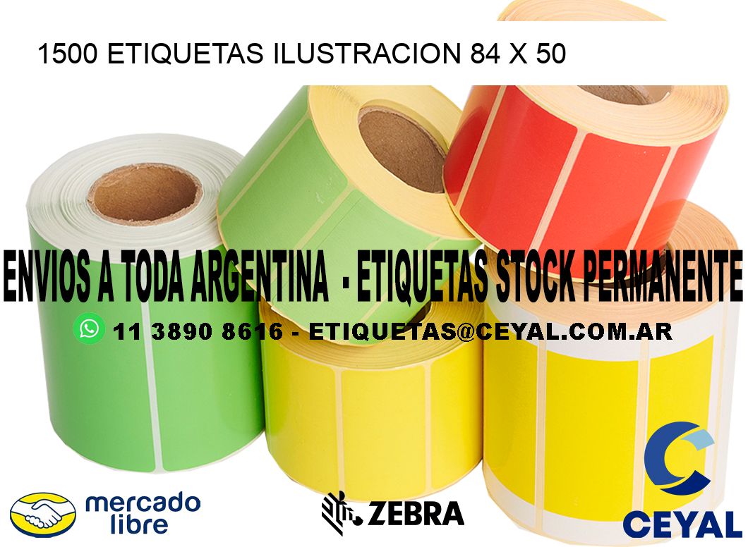 1500 ETIQUETAS ILUSTRACION 84 x 50