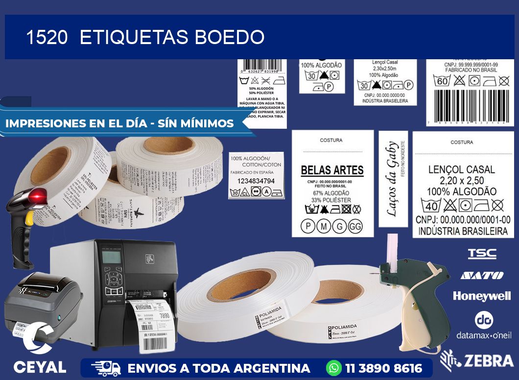 1520  ETIQUETAS BOEDO