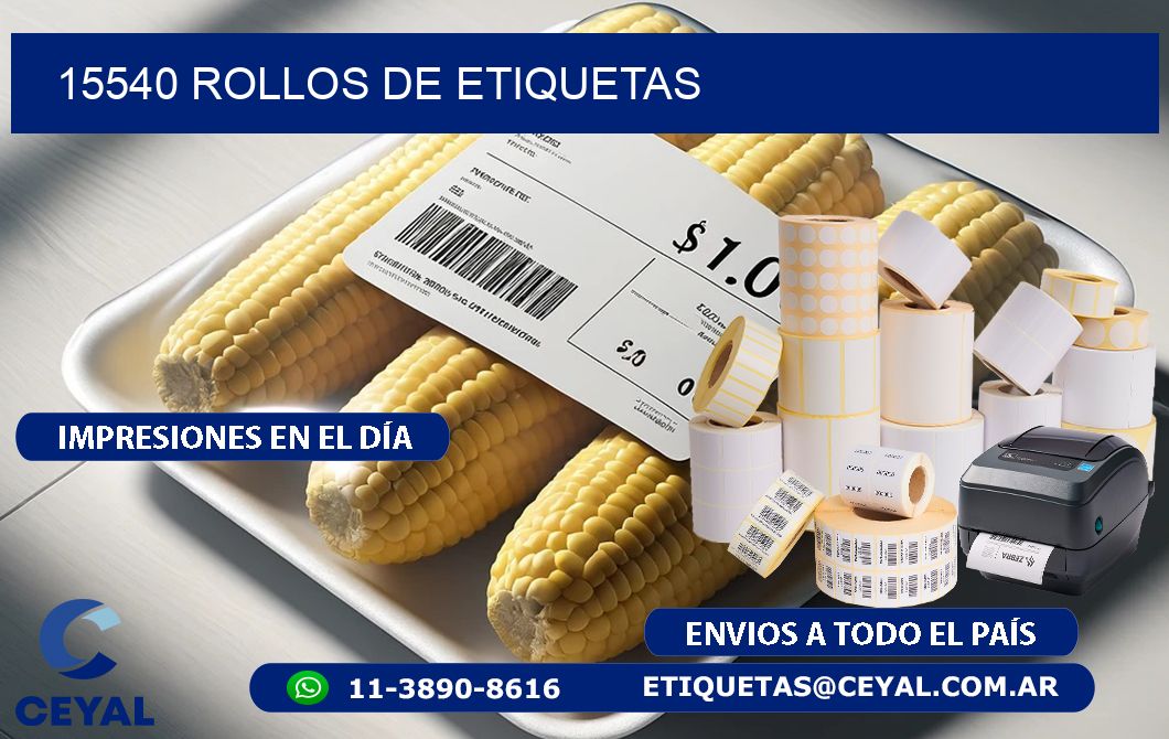 15540 ROLLOS DE ETIQUETAS