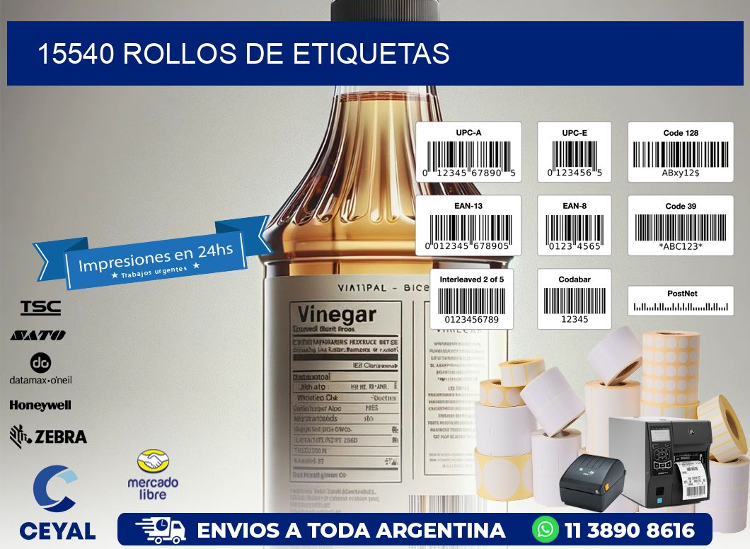 15540 ROLLOS DE ETIQUETAS