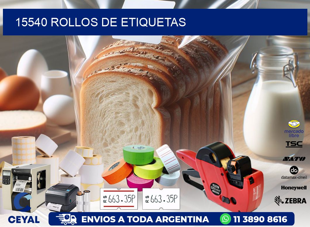 15540 ROLLOS DE ETIQUETAS