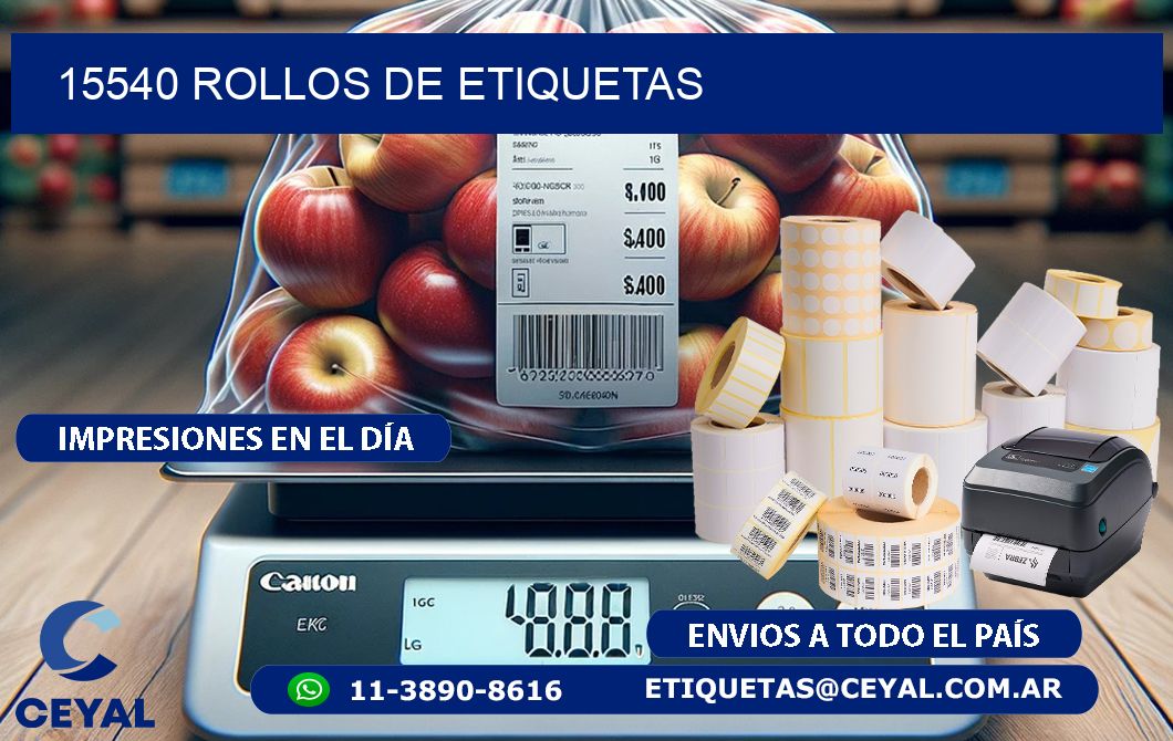 15540 ROLLOS DE ETIQUETAS