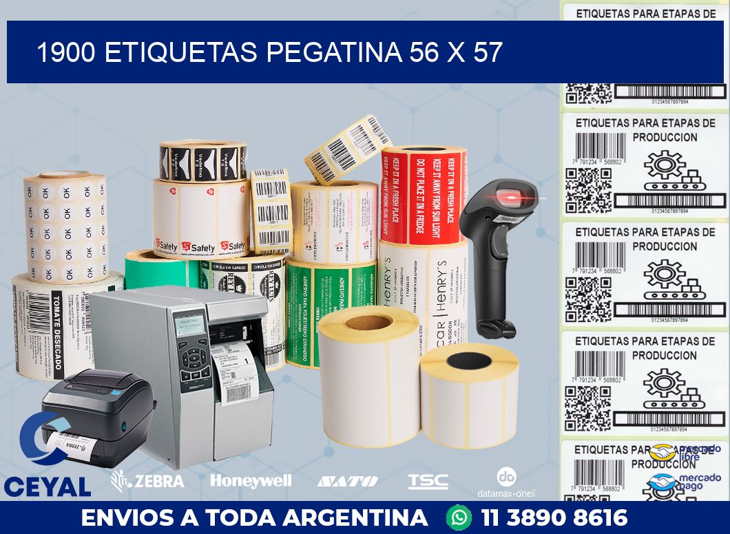 1900 ETIQUETAS PEGATINA 56 x 57