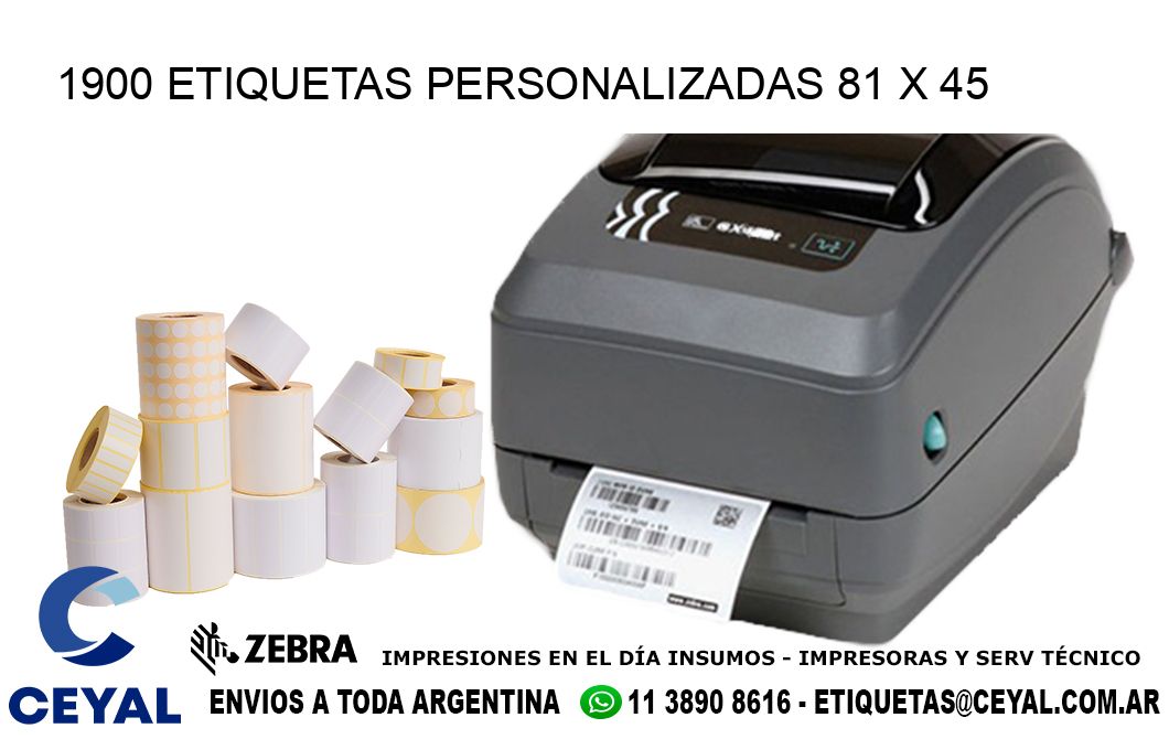 1900 ETIQUETAS PERSONALIZADAS 81 x 45