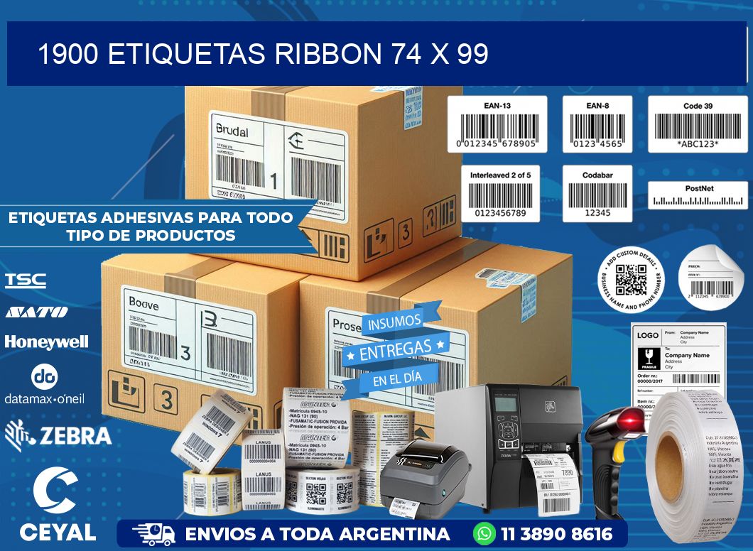 1900 ETIQUETAS RIBBON 74 x 99