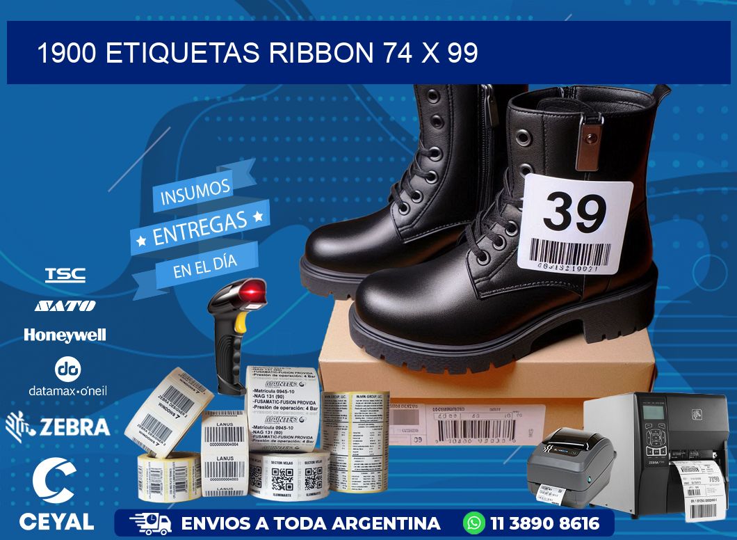 1900 ETIQUETAS RIBBON 74 x 99