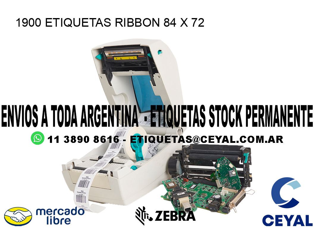 1900 ETIQUETAS RIBBON 84 x 72