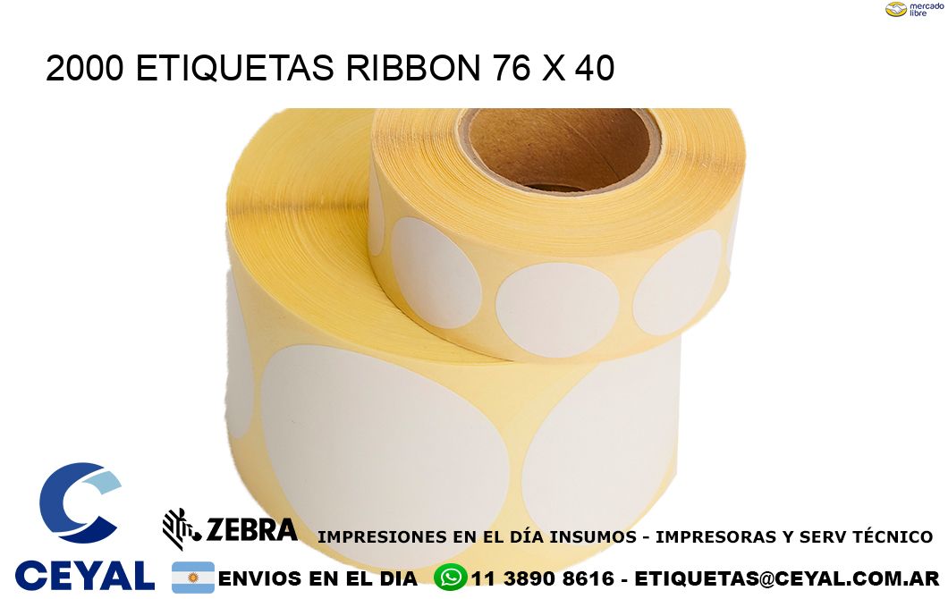 2000 ETIQUETAS RIBBON 76 x 40