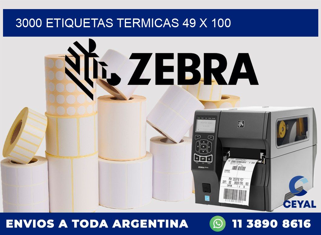 3000 ETIQUETAS TERMICAS 49 x 100
